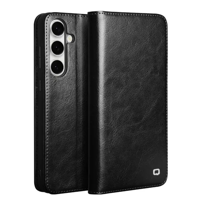 Housse Samsung Galaxy S25 FE fait main en cuir véritable