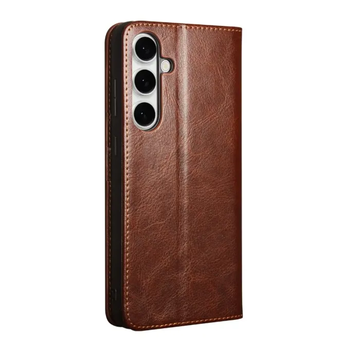 Housse Samsung Galaxy S25 FE fait main en cuir véritable