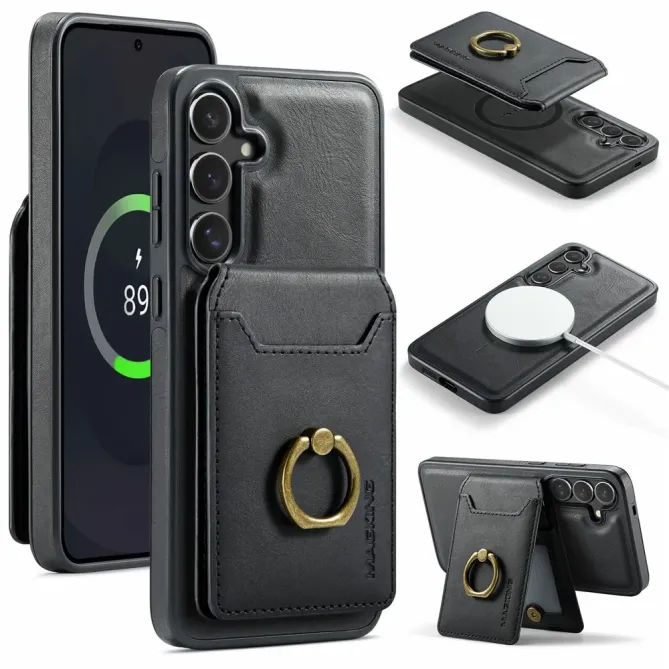 Coque Samsung Galaxy S25 FE Porte-Carte Détachable MagSafe avec Anneau
