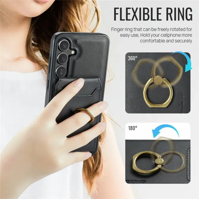 Coque Samsung Galaxy S25 FE Porte-Carte Détachable MagSafe avec Anneau