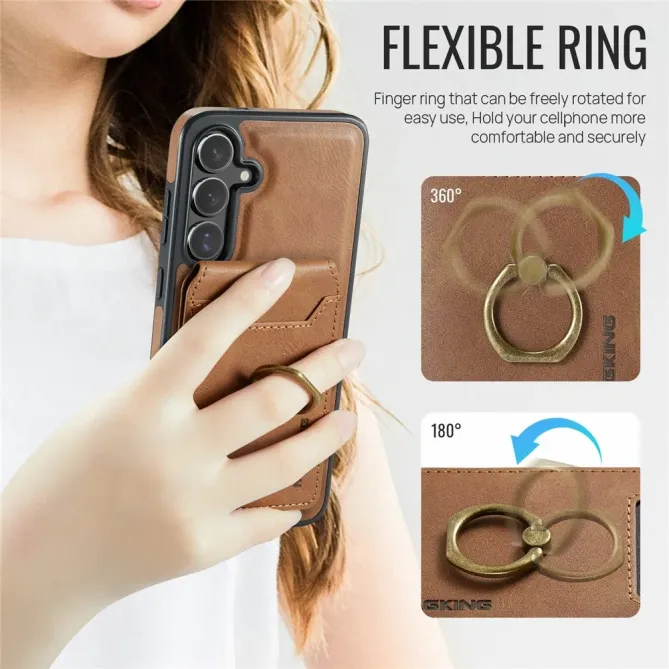 Coque Samsung Galaxy S25 FE Porte-Carte Détachable MagSafe avec Anneau