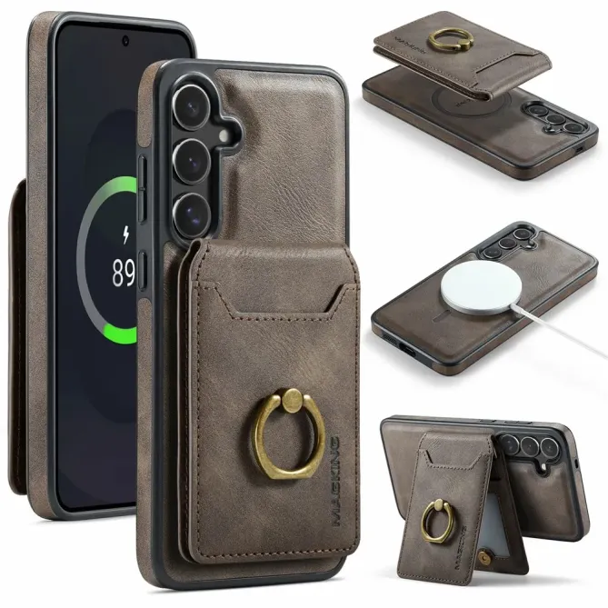 Coque Samsung Galaxy S25 FE Porte-Carte Détachable MagSafe avec Anneau