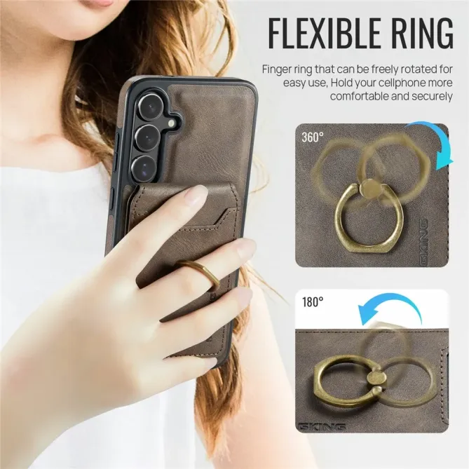 Coque Samsung Galaxy S25 FE Porte-Carte Détachable MagSafe avec Anneau