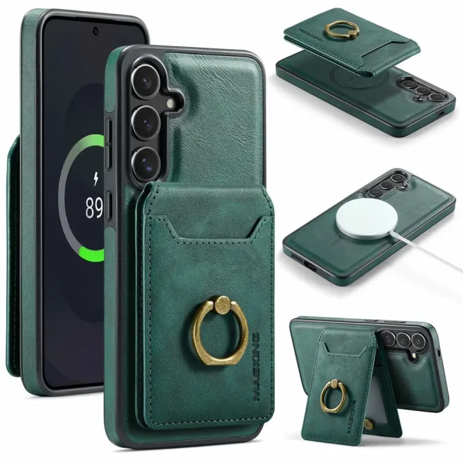 Coque Samsung Galaxy S25 FE Porte-Carte Détachable MagSafe avec Anneau