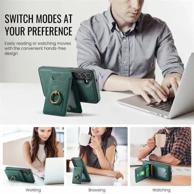 Coque Samsung Galaxy S25 FE Porte-Carte Détachable MagSafe avec Anneau