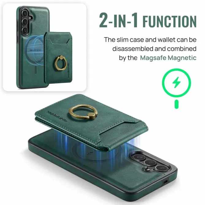 Coque Samsung Galaxy S25 FE Porte-Carte Détachable MagSafe avec Anneau