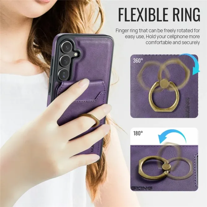 Coque Samsung Galaxy S25 FE Porte-Carte Détachable MagSafe avec Anneau