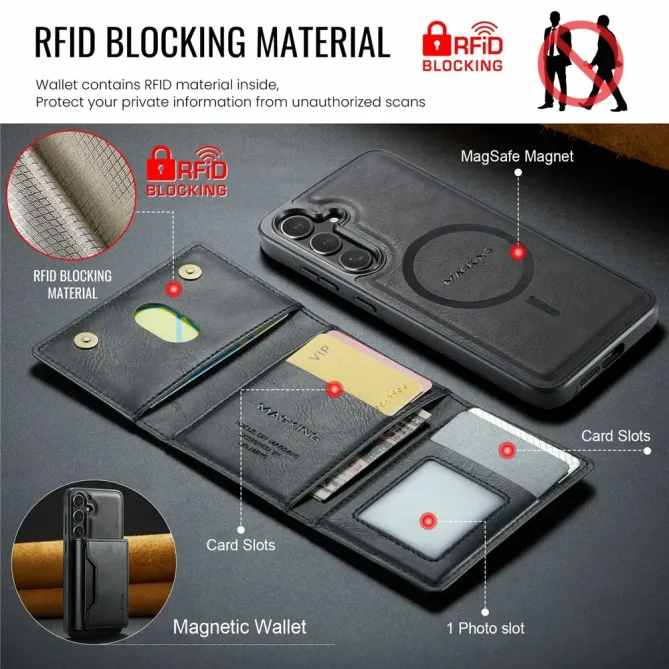 Coque Samsung Galaxy S25 FE Portefeuille Détachable MagSafe