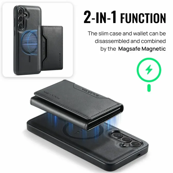 Coque Samsung Galaxy S25 FE Portefeuille Détachable MagSafe