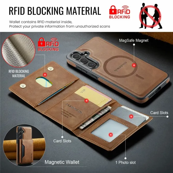 Coque Samsung Galaxy S25 FE Portefeuille Détachable MagSafe