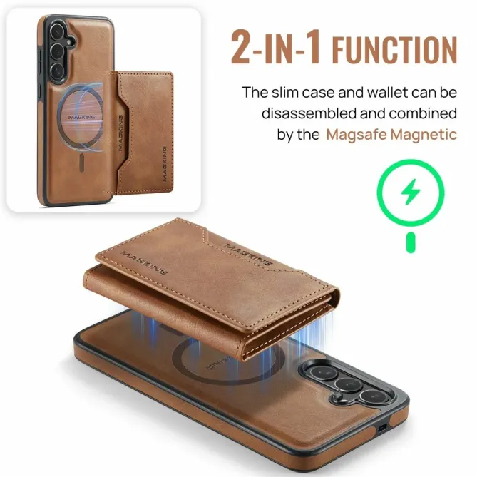 Coque Samsung Galaxy S25 FE Portefeuille Détachable MagSafe