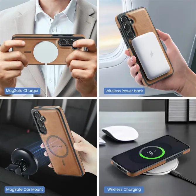 Coque Samsung Galaxy S25 FE Portefeuille Détachable MagSafe
