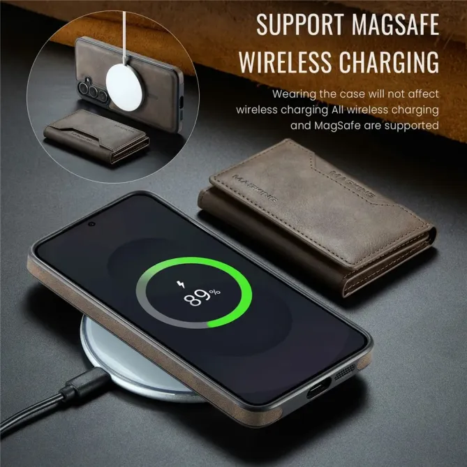 Coque Samsung Galaxy S25 FE Portefeuille Détachable MagSafe