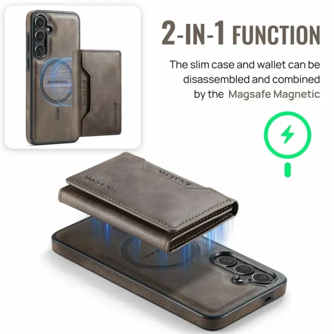 Coque Samsung Galaxy S25 FE Portefeuille Détachable MagSafe