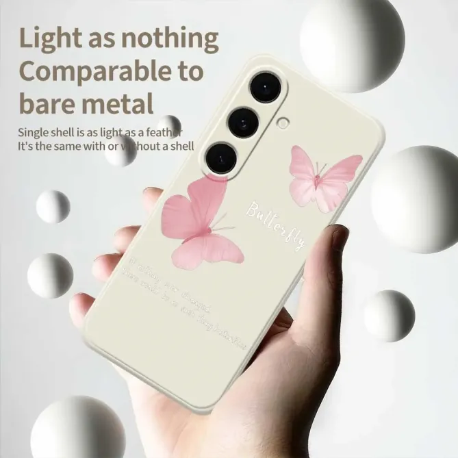 Coque Samsung Galaxy S25 FE Papillons Roses