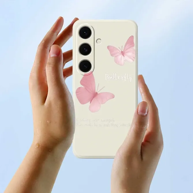 Coque Samsung Galaxy S25 FE Papillons Roses