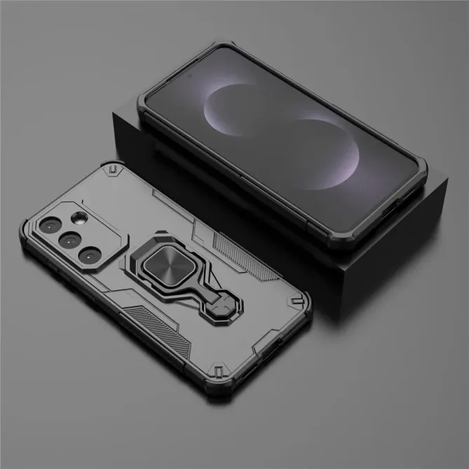 Coque Samsung Galaxy S25 FE Antichoc Anneau Support Rotatif Noir - photo 4