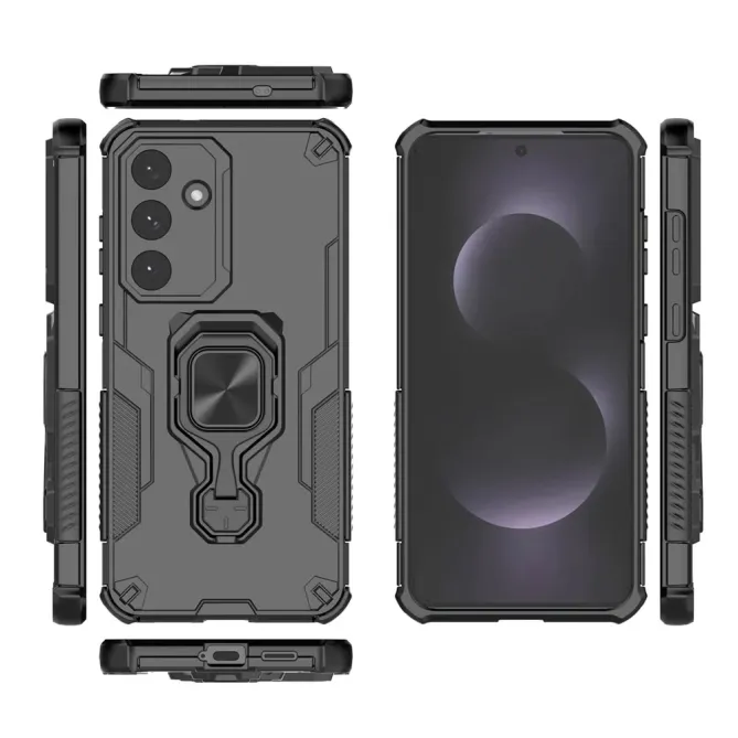 Coque Samsung Galaxy S25 FE Antichoc Anneau Support Rotatif Noir - photo 5