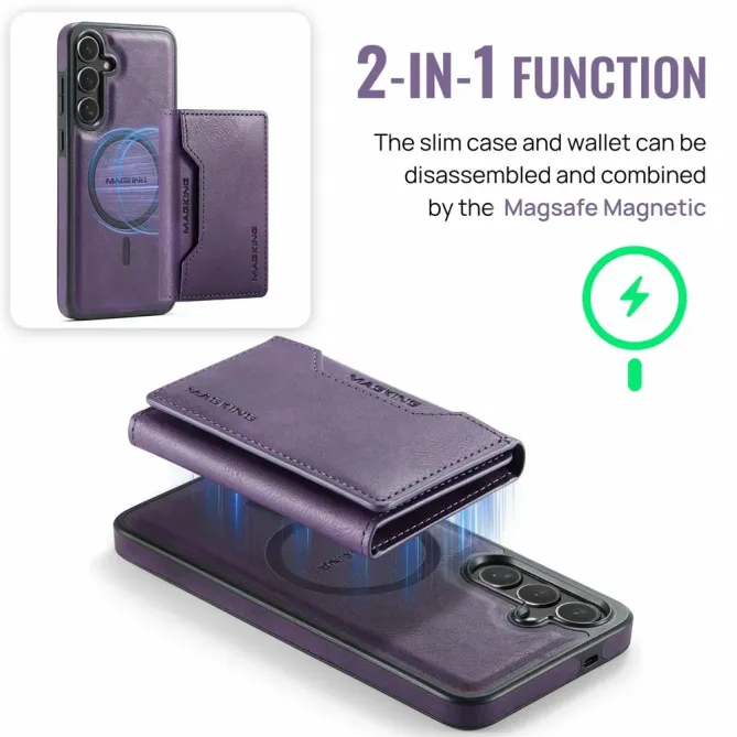 Coque Samsung Galaxy S25 FE Portefeuille Détachable MagSafe
