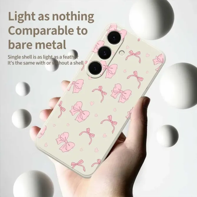 Coque Samsung Galaxy S25 FE Nœuds Roses 02