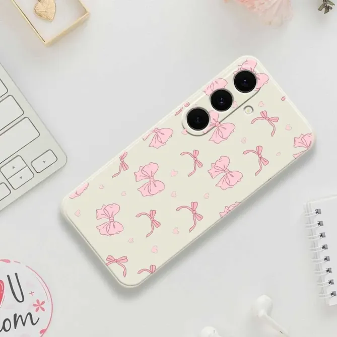 Coque Samsung Galaxy S25 FE Nœuds Roses 02
