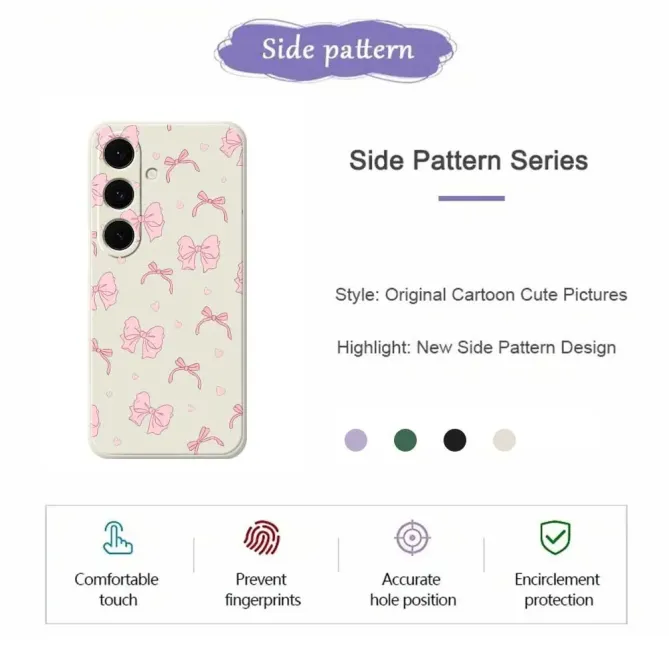 Coque Samsung Galaxy S25 FE Nœuds Roses 02