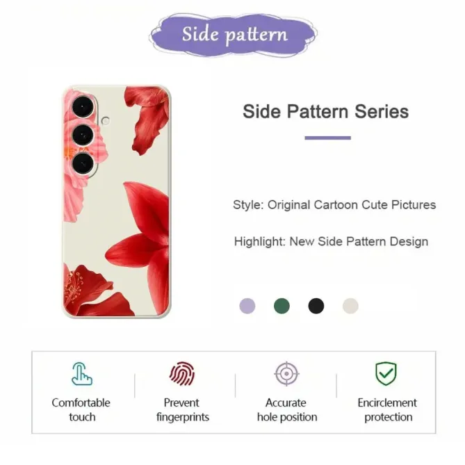 Coque Samsung Galaxy S25 FE Fleurs Rouges | CARMEN