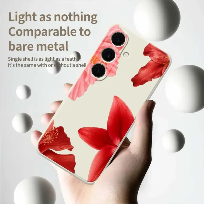 Coque Samsung Galaxy S25 FE Fleurs Rouges | CARMEN