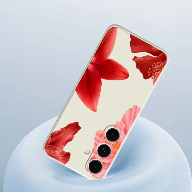 Coque Samsung Galaxy S25 FE Fleurs Rouges | CARMEN