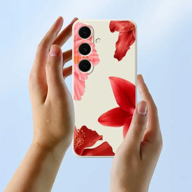 Coque Samsung Galaxy S25 FE Fleurs Rouges | CARMEN