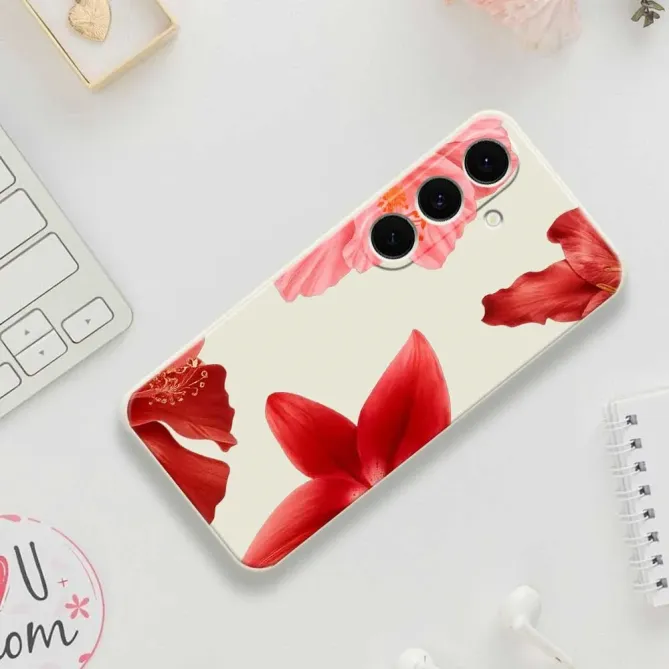 Coque Samsung Galaxy S25 FE Fleurs Rouges | CARMEN
