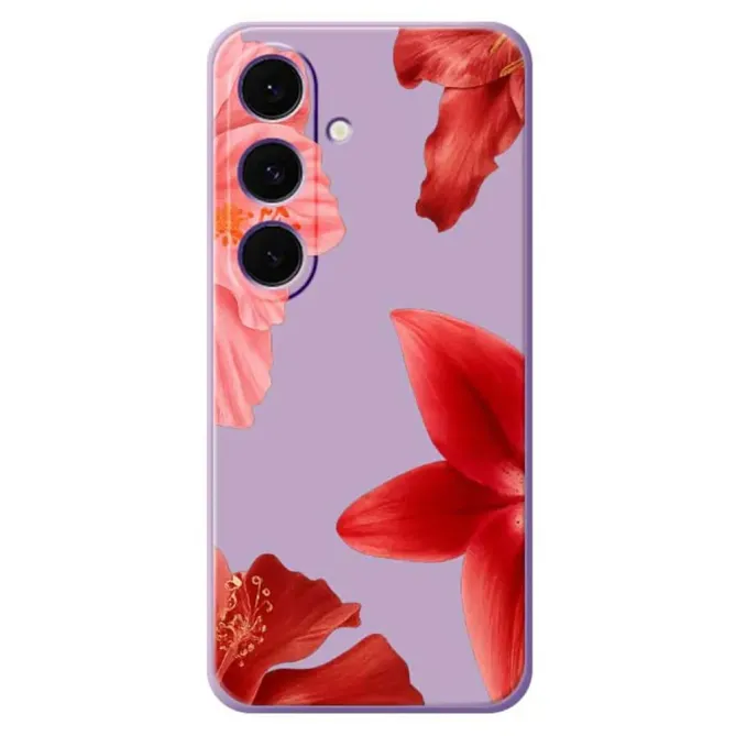 Coque Samsung Galaxy S25 FE Fleurs Rouges | CARMEN