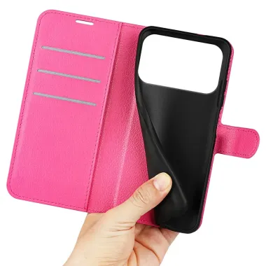 Housse iPhone 17 Pro Max portefeuille style cuir Magenta - photo 31