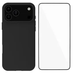 Coque Noire Mat iPhone 17 Pro Max avec Verre Trempé