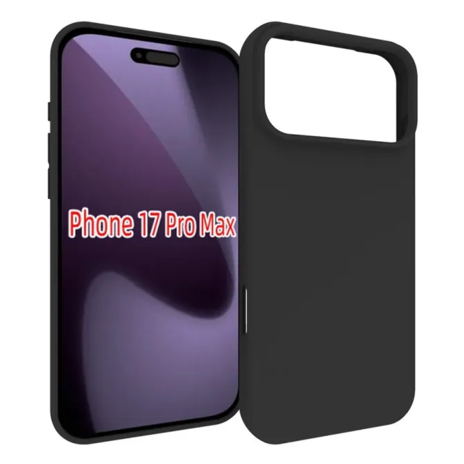 Coque Noire Mat iPhone 17 Pro Max avec Verre Trempé