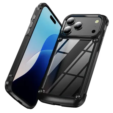 Coque iPhone 17 Pro Max Antichoc à Accents Métalliques | ARMORLUX Noir - photo 23