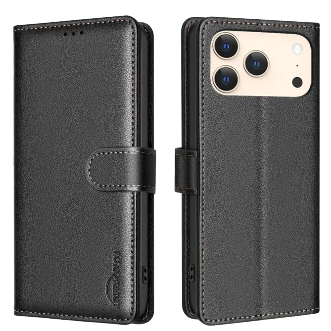 Housse iPhone 17 Pro Max Porte-Cartes en Simili Cuir | BF32