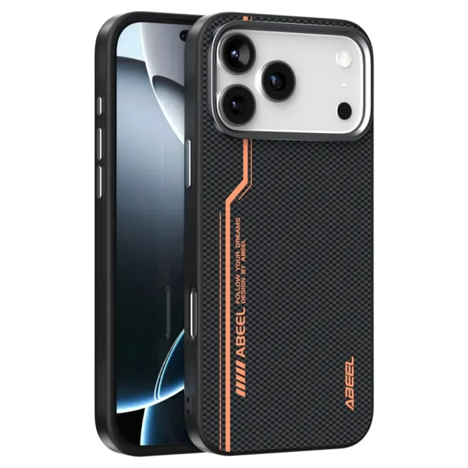 Coque iPhone 17 Pro Max Racing Noir et Orange