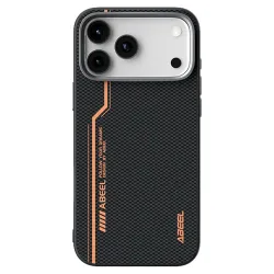 Coque iPhone 17 Pro Max Racing Noir et Orange