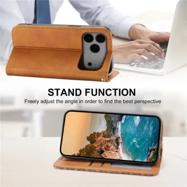Housse iPhone 17 Pro Max Rabat Design Géométrique Marron Clair - photo 8