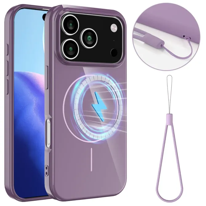 Coque iPhone 17 Pro Max Brillante MagSafe avec Lanière
