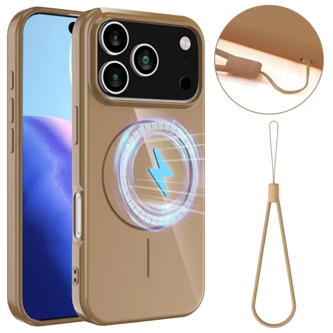 Coque iPhone 17 Pro Max Brillante MagSafe avec Lanière