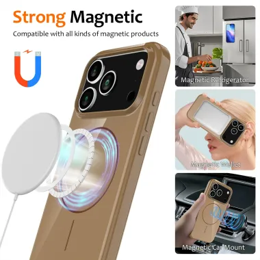Coque iPhone 17 Pro Max Brillante MagSafe avec Lanière Or - photo 16