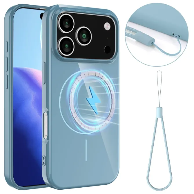 Coque iPhone 17 Pro Max Brillante MagSafe avec Lanière