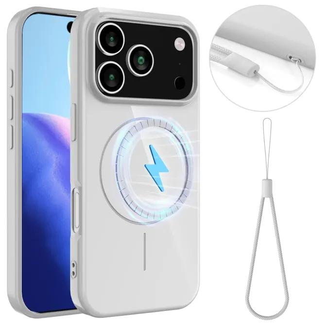 Coque iPhone 17 Pro Max Brillante MagSafe avec Lanière