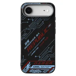 Coque iPhone Air Design Circuit Bleu et Rouge