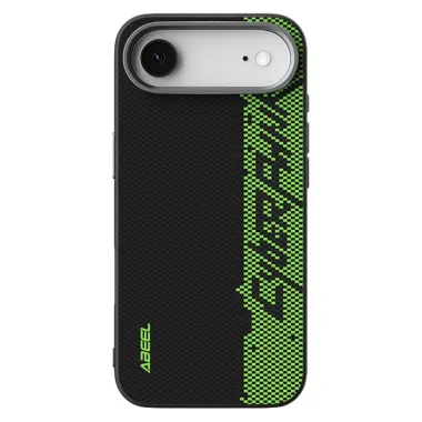 Coque iPhone Air Racing Noir et Vert Compatible MagSafe