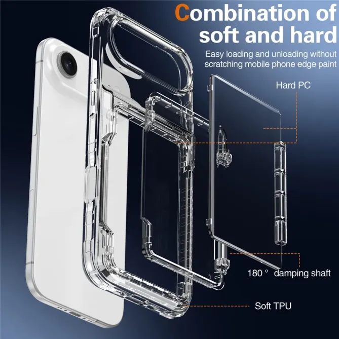 Coque iPhone Air à Béquille Porte-Carte | KLEAR-FLIP