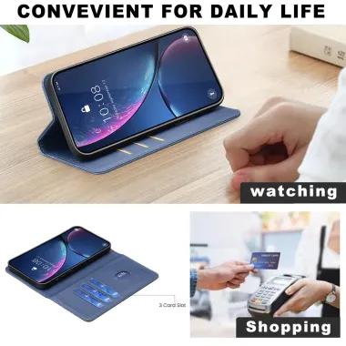 Flip cover iPhone 17 Pro porte-cartes BF18 Bleu marine - photo 13