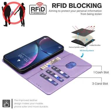 Housse iPhone 17 Pro Porte-Cartes en Simili Cuir | BF32 Violet - photo 13